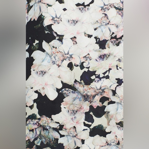 Rebecca Taylor Frosted Flower Print Silk Top - Size 6 - Picture 3 of 6